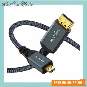 Twozoh Micro HDMI to HDMI ケーブル 10M (HDMI マイクロタイプDオス - HDMI タイプAオス) 720P 1080P ハイスピード マイクロHDMI HDMI 