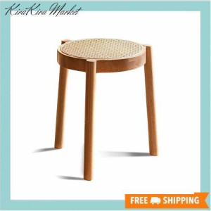 丸椅子 ラタン スツール 木製 北欧 スタッキング オーク材 無垢材 天然木 重ねる おしゃれ 椅子 丸い スタッキングスツール 円型 チェア 