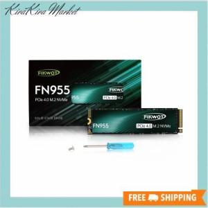 Fikwot FN955 4TB SSD M.2 2280 PCIe Gen4 x4 NVMe 1.4 内蔵SSD グラフェン冷却ステッカー 最大7350MB/s ダイナミック SLC キャッシュ ラ