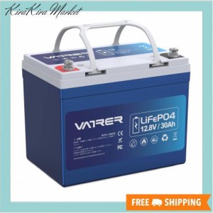 VATRER POWER 12V 30Ah LiFePO4リン酸鉄リチウム イオンバッテリー ディープサイクルバッテリー リチウムバッテリー 4000回以上サイクル 