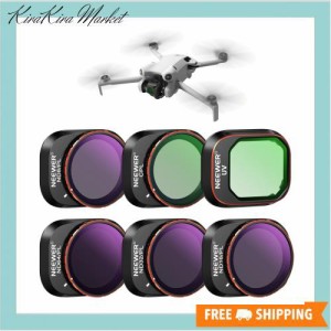 NEEWER ND ＆ CPLフィルターセット コンパチブル DJI Mini 4 Pro 6枚 UV CPL ND8/PL ND16/PL ND32/PL ND64/PL ポラライザーNDフィルター 