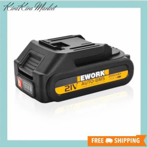 EWORK 21 Vリチウム イオン電池2.0 AhEWORK21Vシリーズ電動工具、マキタ18Vシリーズ電動工具と互換性があり、LED残量表示機能、過負荷お