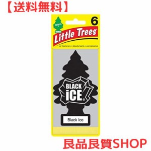 リトルツリー エアフレッシュナー 【Black Ice 6pac】6枚セット！LittleTree 芳香剤 ブラックアイス6枚組