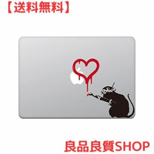 カインドストア MacBook Air/Pro 11 / 13インチ マックブック ステッカー シール ラブ ラット バンクシー LOVE RAT Banksy ブラック M591