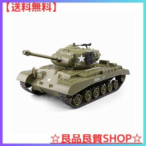 HJKLMM 戦車 ラジコン2.4GhzリモコンアメリカのシャーマンM4A3 /パーシングM26中戦車1/30スケールモデル、シミュレーションサウンド/アク