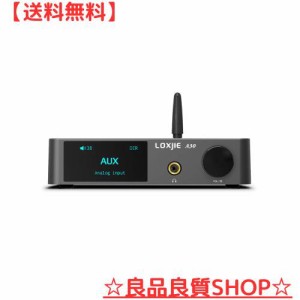 LOXJIE A30 パワーアンプ HI-FI ステレオ デジタルアンプ DAC ヘッドホンアンプ 一体「MA12070」アンプIC搭載/EQ・高低音調節可能/Blueto