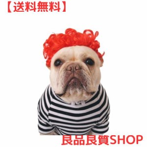 【24HOURS】犬 猫 ハロウィン カツラ パーマ アフロ おもしろグッズ 変装 フレンチブルドッグ ペット服 犬 コスプレ 可愛い 猫服 犬用 面