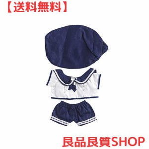 niannyyhouse ぬいぐるみ 用 15cm人形の服 帽子+ワイシャツ+半ズボン 3点セット セーラー服 綿人形の服 ユニフォーム 人形ベビー服 (15cm