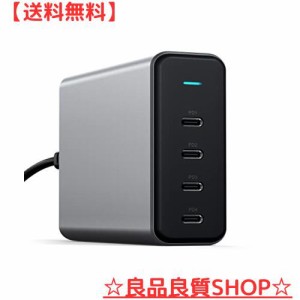 Satechi 165W GaN 充電器 USB C PD充電器 4ポート PSE技術基準適合 (MacBook Pro/Air M1 M2, iPad Pro M2, iPhone 15 Pro Max/15 Pro/15/