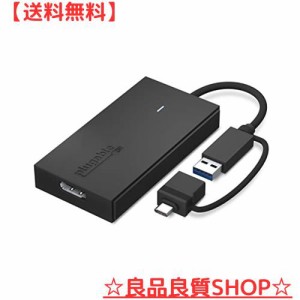 Plugable USB Type-C グラフィック変換アダプター、USB-C DisplayPort 用 Mac Windows 対応、最大解像度 1080p@60Hz の外部DPモニターを