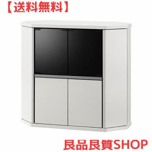 朝日木材加工 テレビ台 RACINE ハイタイプ 32型 ホワイト コーナー対応 キャスター付き RCA-7580AV-WH 約幅79×奥行39×高さ73.8cm