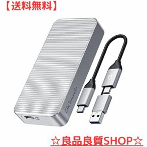 GiGimundo M.2 SSD 外付けケース40Gbps Thunderbolt 3/4 アルミ材質 高放熱 USB3.2/3.1/3.0互換性ありUASP＆Trim対応 2-in-1 USB4.0 NVMe