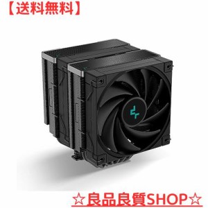 DeepCool AK620 ZERO DARK 高性能 CPU クーラー、デュアルタワー設計、2x 120mm フルイド ダイナミック ベアリング ファン、6 つの銅製ヒ