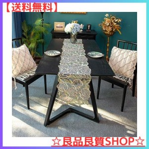 ARTABLEレーステーブルランナー長方形レトロ刺繍ローズパターン装飾ダイニングテーブルウェディングホームキッチンガーデン (32 X 90 CM,
