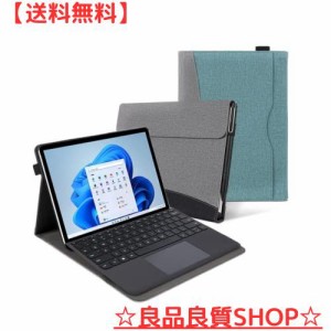 Surface Pro 9ケース 手帳型 ペンホルダー付き カード収納 【キーボード付も収納可能】横開き保護カバー サーフェスプロ9 カバー スタン