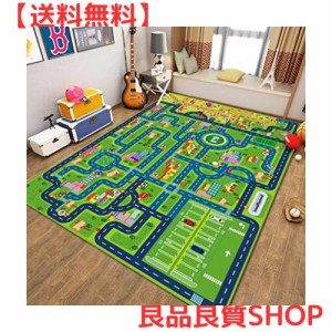 子供ゲームパッド 遊びマット 道路交通 カーペット プレイマット 線路 おもちゃ 子供部屋 ベット用 吸水 防音 防臭 防カビ 床暖房対応 ベ