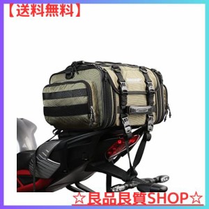 Rhinowalk バイク用シートバッグ ツーリングバッグ 19L-26L可変容量 小型 防水 多機能 キャンピングシートバッグ ショルダーストラップ付