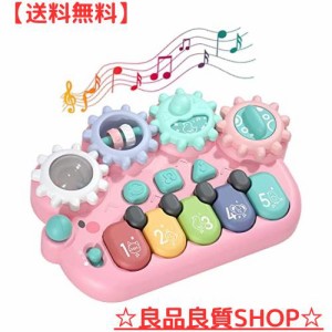 KaeKid 多機能 ピアノおもちゃ ハリネズミ キッズ キーボード おもちゃ 赤ちゃん 楽器 音と光 5種類動物音 13曲 子供おもちゃ 知育玩具 