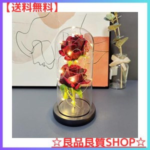 バラ 造花 Lechin 枯れない花 薔薇 造花 フラワーライト LEDライト付き電池式 薔薇 花束 プレゼントバラ バレンタインデー 母の日 お祝い