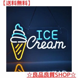 JOMOBUTY Ice Creamネオンサイン LEDアイスクリームネオンライト アイスクリーム屋さんお店看板 店舗インテリア レストラン バー 居酒屋 