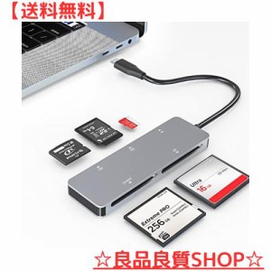 USB C CFast 2.0 カードリーダー、CFastカードリーダー、Type-C 3.0 5Gbs CFastメモリーカードアダプター、サンディスク、レキサー、トラ