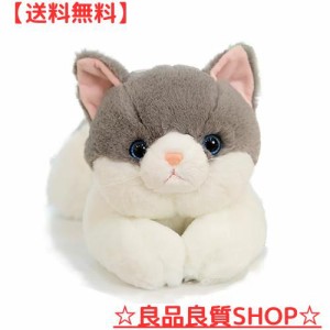 ぬいぐるみ グレー猫 リアル 50cm 大きい ネコ 猫 ふわふわ 柔らか 生々しい 可愛い クリスマス 寝具 ぬいぐるみ 抱き枕 人気 お誕生日プ