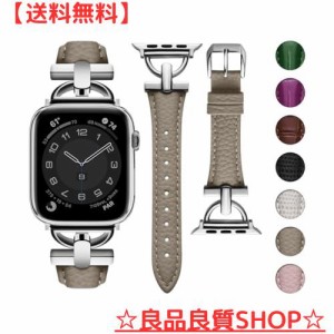 Wutwuk apple watch バンド 女性 人気 コンパチブル アップルウォッチ バンド レザー かわいい レディース オシャレ 女性用トップグレイ