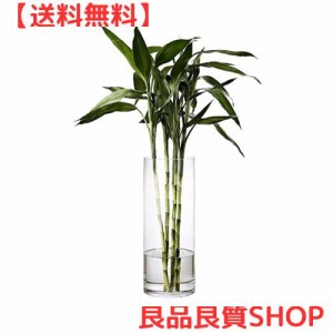 DARENYI 花瓶 ガラス 大きい 円柱型 直径10cm×高さ30cm フラワーベース クリア 大型 おしゃれ 透明ガラス瓶 花瓶 リビング、寝室、オフ