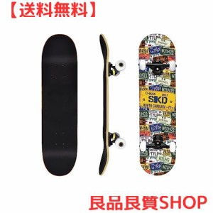 Nobuwileスケボー 子供 初心者 小学生 キッズ スケートボード コンプリート 31×8インチ スケボーデッキ 完成品 skateboard 7層カナディ