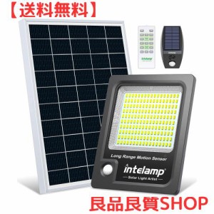 intelamp ソーラーライト センサーライト 屋外 人感センサー LEDライト 12000mAh大容量電池 170LED 光束最大2000ルーメン 強力 高感度人