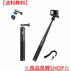 Ulanzi 154cm自撮り棒 Go-Quick II クイックリリース Gopro用自撮り棒 目に見えない 自撮り棒 長さ24.5cm から154.3cmまで 調節可能 8階