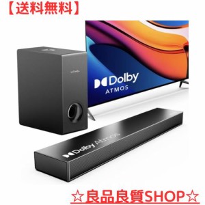 ULTIMEA Dolby Atmos サウンドバー テレビ用 2.1ch スピーカー 3次元サラウンドサウンド サブウーファー付き 重低音強化型 HDMI eARC/AUX