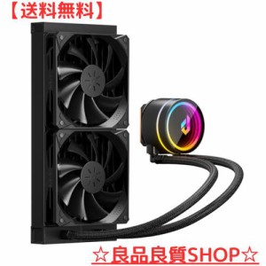 upHere 簡易水冷CPUクーラー 240mmラジエーター 水冷システム 120mmPWMファン2基 静音 ARGB LEDヘッド搭載 【P240K】