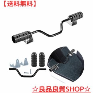 Veenkeny スクーター ステップバー 汎用 フットステップ フットペグ アルミ cncフットペグ スクーター汎用タイプ (ブラック)