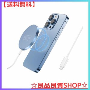 マグセーフ充電器 マグネット式 ワイヤレス充電器 iPhone15/14/13/12シリーズ対応 Type-C