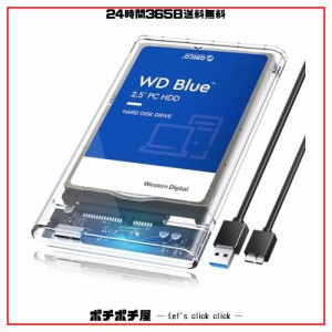 ORICO 2.5インチ HDD / SSD ケース USB3.0 ハードディスクケース UASP対応 5Gbps転送 6TB（9.5mm以下）まで対応 静電気防止 PC材料 透明