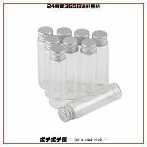 6ml 透明ガラス瓶は銀色アルミニウム蓋付きで、密封性がよく、粉末、液体、茶葉などの小物の収納に適している-100個