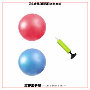 ヨガボール バランスボール ミニ ストレッチボール ピラティスボール 20cm フィットネスボール エクササイズ ボール 2個セット(ピンク1個