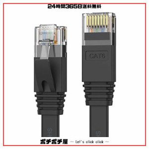 Senetem LANケーブル 20m CAT6 フラットLANケーブル カテゴリ-6 高速 lanケーブル CAT6準拠 イーサネットケーブル RJ45 やわらか スリム 