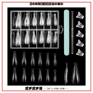 Mantrahua ネイルチップ フェイクネイルモールド 全12サイズ 爪やすり ポリジェル筆 ネイルアートブラシ 偽ネイル アクリル ネイルツール