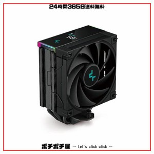 DeepCool AK400 DIGITAL 空冷式 CPU クーラー強力な 220 ワット TDP 4 銅ヒートパイプシングルタワー クーラーステータス表示画面と ARGB