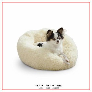 アイリスオーヤマ 犬 猫 ベッド シャギークッションペットベッド PSCB-500 アイボリー 直径約50×高さ約16
