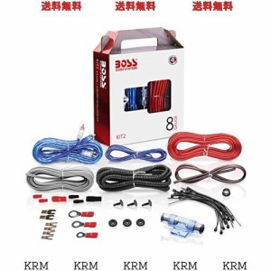 BOSS Audio Systems KIT2 アンプ取り付け用ワイヤーキット - 車載アンプ配線キット ラジオ/サブウーファー/スピーカーの接続＆電力供給用