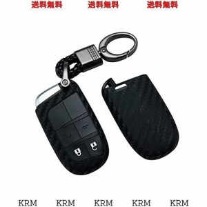 [BOMI] ジープ キーケース ジープ キーカバーカーボン調ジープ キーホルダー オシャレ レネゲード グランドチェロキー rand Cherokee/Chr