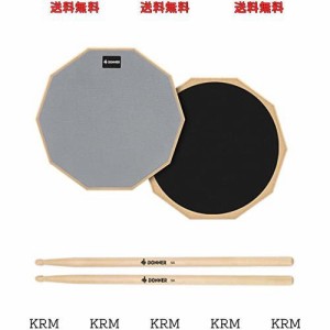 Donner ドラム練習パッド ドラム消音パッド ゴム製 スネア 練習用パッド 打楽器 ドラムスティック付 (8インチ)