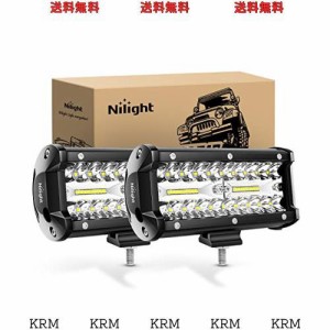 Nilight LED作業灯 ワークライト 12v-24v 投光器 デッキライト 120W ２個セット 船用ライト 除雪機 大型トラック 車 軽トラ作業 船舶用 