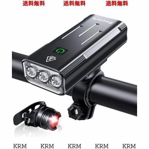 Bestore 自転車 ライト 【大容量5200mAh USB充電式 】 自転車ヘッドライト LED USB充電 防水 800ルーメン 自転車用ヘッドライト テールラ
