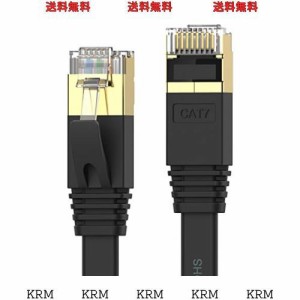 Senetem LANケーブル 20m CAT7ウルトラフラットLANケーブル カテゴリ7 高速 lanケーブル 10Gbps/600MHz CAT7準拠 イーサネットケーブル R