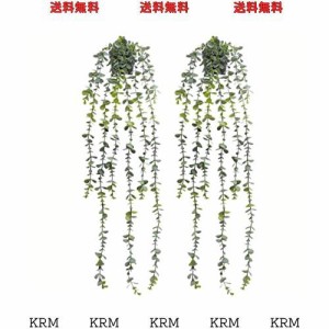 AOKKR 観葉植物 吊り下げ フェイクグリーン 2個セット 造花 人工植物 インテリア テーブル 玄関 窓側 リビング 棚 オフィス 飾り 葉っぱ 