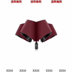 XIXVON Umbrella SE (8リブ、レッド)| UPF 50+ 99％UV保護、軽量、自動、防風、トラベルポータブル| コンパクトな折りたたみ傘